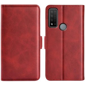 For TCL 20 R 5G Dual-side Magnetic Buckle Horizontal Flip Phone Leather Case with Holder & Card Slots & Wallet(Red) (OEM)