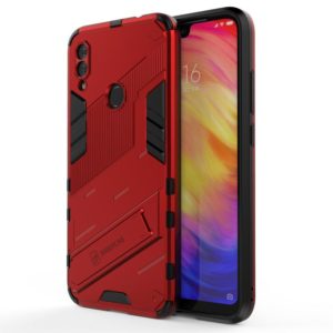 For Xiaomi Redmi Note 7 Punk Armor 2 in 1 PC + TPU Shockproof Case with Invisible Holder(Red) (OEM)