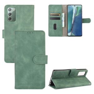 For Samsung Galaxy Note20 Solid Color Skin Feel Magnetic Buckle Horizontal Flip Calf Texture PU Leather Case with Holder & Card Slots & Wallet(Green) (OEM)