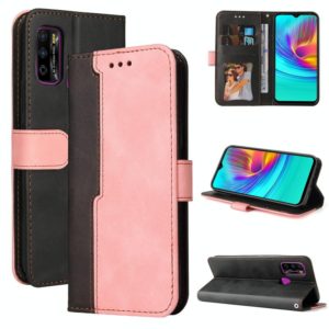 For Infinix Hot 9 Play Business Stitching-Color Horizontal Flip PU Leather Case with Holder & Card Slots & Photo Frame(Pink) (OEM)