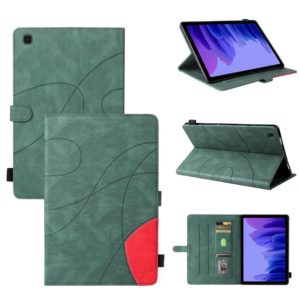 For Samsung Galaxy Tab A7 10.4 (2020) T505/T500 Dual-color Splicing Horizontal Flip PU Leather Case with Holder & Card Slots & Sleep / Wake-up Function(Green) (OEM)