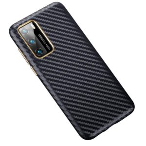 For Huawei P40 Carbon Fiber Leather Texture Kevlar Anti-fall Phone Protective Case(Black) (OEM)