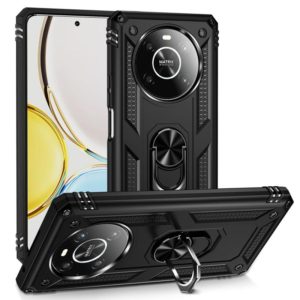 For Honor X9 Shockproof TPU + PC Phone Case with 360 Degree Rotating Holder(Black) (OEM)