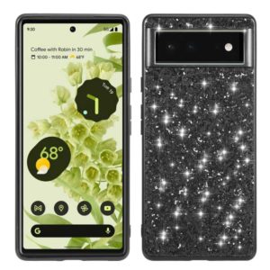 For Google Pixel 6 Pro Glitter Powder Shockproof TPU Protective Phone Case(Black) (OEM)