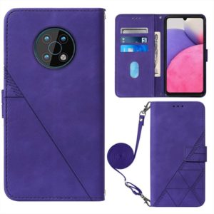 For Nokia G50 Crossbody 3D Embossed Flip Leather Phone Case(Purple) (OEM)