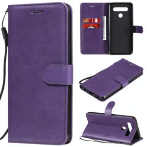 For LG K41S / K51S Solid Color Horizontal Flip Protective Leather Case with Holder & Card Slots & Wallet & Photo Frame & Lanyard(Purple) (OEM)