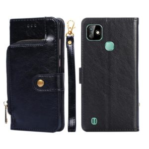 For Infinix Smart HD 2021/X612 Zipper Bag Leather Phone Case(Black) (OEM)