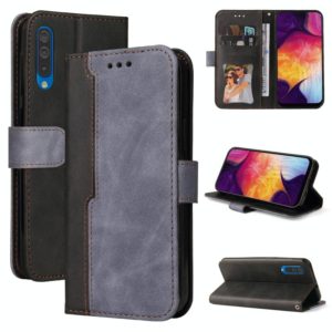 For Samsung Galaxy A50 / A30s / A50s Business Stitching-Color Horizontal Flip PU Leather Case with Holder & Card Slots & Photo Frame(Grey) (OEM)