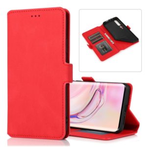 For Xiaomi Mi 10 Pro Retro Magnetic Closing Clasp Horizontal Flip Leather Case with Holder & Card Slots & Photo Frame & Wallet(Red) (OEM)