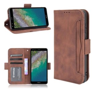 For Nokia C01 Plus Skin Feel Calf Pattern Horizontal Flip Leather Case with Holder & Card Slots & Photo Frame(Brown) (OEM)