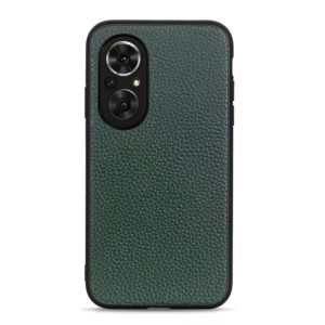 For Honor 50 SE Accurate Hole Litchi Texture Leather Shockproof Case(Green) (OEM)