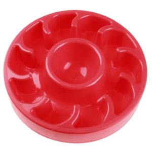 2 PCS Dog Slow Food Bowl Pet Tattoo Deflection Bowl, Specification: Colorful Package(Red) (OEM)