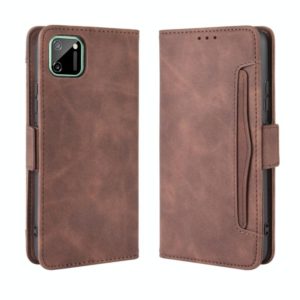 For OPPO Realme C11 Wallet Style Skin Feel Calf Pattern Leather Case with Separate Card Slot(Brown) (OEM)