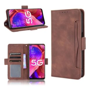 For OPPO A93 5G Skin Feel Calf Pattern Horizontal Flip Leather Case with Holder & Card Slots & Photo Frame(Brown) (OEM)
