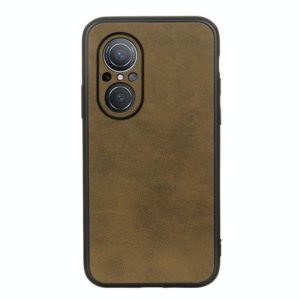 For Huawei nova 9 SE Fine Hole Version Two-color Cowhide Texture PU Shockproof Phone Case(Green) (OEM)
