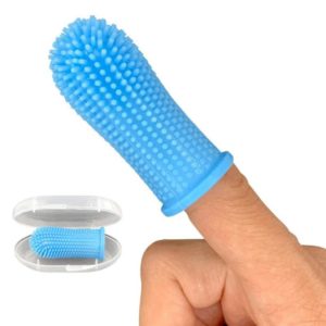 Pet Silicone Teeth Scaffolding Oral Cleaning Toothbrush(Blue) (OEM)