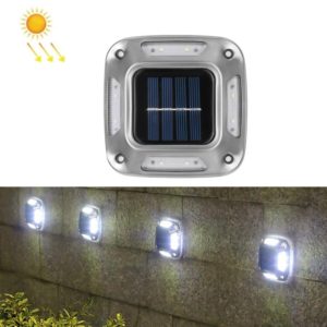 8 LED Solar Wall Lamp Outdoor Stainless Steel Buried Light(White Light) (OEM)