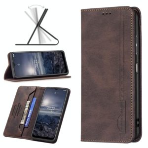 For Nokia G21 / G11 Magnetic RFID Blocking Anti-Theft Leather Phone Case(Brown) (OEM)