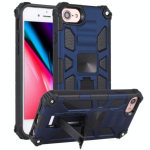 For iPhone SE 2022 / SE 2020 / 8 / 7 Shockproof TPU + PC Magnetic Protective Case with Holder(Blue) (OEM)