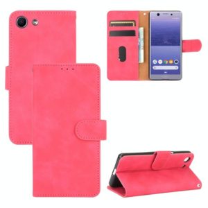 For Sony Xperia Ace Solid Color Skin Feel Magnetic Buckle Horizontal Flip Calf Texture PU Leather Case with Holder & Card Slots & Wallet(Rose Red) (OEM)