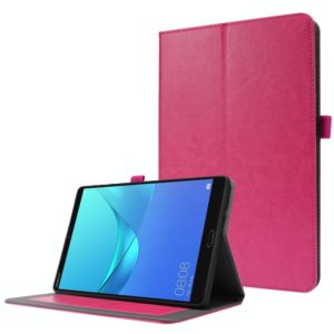 For Huawei MatePad T 10s 2-Folding Business Horizontal Flip PU Leather Case with Card Slots & Holder(RoseRed) (OEM)