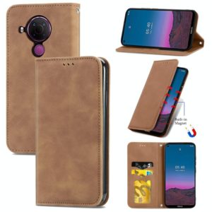 For Nokia 5.4 Retro Skin Feel Business Magnetic Horizontal Flip Leather Case With Holder & Card Slots & Wallet & Photo Frame(Brown) (OEM)