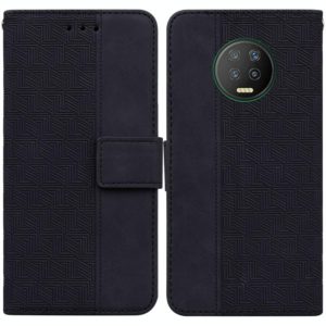 For Infinix Note 7 X690 Geometric Embossed Leather Phone Case(Black) (OEM)