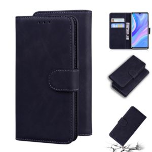 For Huawei Enjoy 10s / P Smart S / Y8p Skin Feel Pure Color Flip Leather Phone Case(Black) (OEM)