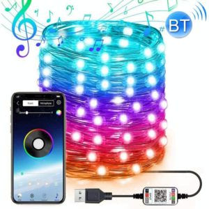 RGB USB LED Copper Wire Light String Holiday Decoration Light String Bluetooth Mobile APP Control, Length:2m 20 LED (OEM)