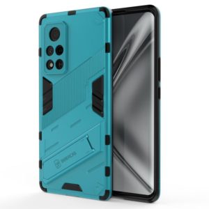 For Honor V40 Punk Armor 2 in 1 PC + TPU Shockproof Case with Invisible Holder(Blue) (OEM)