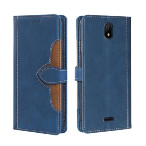 For Nokia C100 Skin Feel Magnetic Buckle Leather Phone Case(Blue) (OEM)