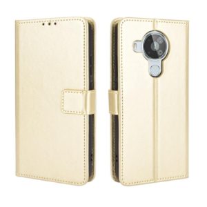 For Nokia 7.3 Retro Crazy Horse Texture Horizontal Flip Leather Case with Holder & Card Slots & Lanyard(Gold) (OEM)