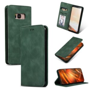 Retro Skin Feel Business Magnetic Horizontal Flip Leather Case for Galaxy S8(Army Green) (OEM)