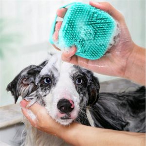 Pet Bath Massage Brush Dog Rub Bath Gloves with Brush(Random Color Delivery) (OEM)