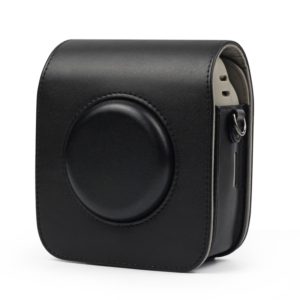Full Body Camera PU Leather Case Bag with Strap for Fujifilm Instax Square SQ20(Black) (OEM)