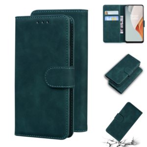 For OnePlus Nord N100 Skin Feel Pure Color Flip Leather Phone Case(Green) (OEM)
