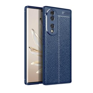 For Honor 70 Litchi Texture Shockproof TPU Phone Case(Blue) (OEM)