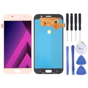 OLED LCD Screen for Galaxy A7 (2017), A720F, A720F/DS with Digitizer Full Assembly (Pink) (OEM)
