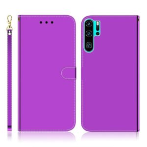 For Huawei P30 Pro Imitated Mirror Surface Horizontal Flip Leather Case with Holder & Card Slots & Wallet & Lanyard(Purple) (OEM)