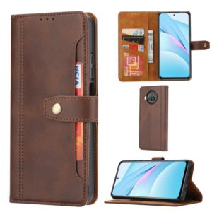 For Xiaomi Mi 10T Lite Calf Texture Double Fold Clasp Horizontal Flip Leather Case with Photo Frame & Holder & Card Slots & Wallet(Coffee) (OEM)
