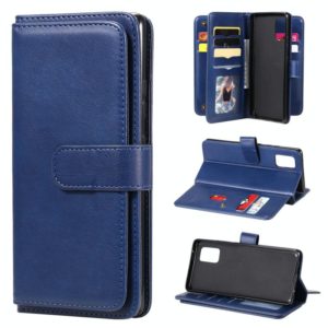 For Samsung Galaxy A71 (5G) Multifunctional Magnetic Copper Buckle Horizontal Flip Solid Color Leather Case with 10 Card Slots & Wallet & Holder & Photo Frame(Dark Blue) (OEM)