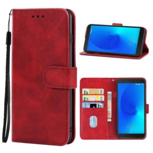 Leather Phone Case For Alcatel 3C 2018(Red) (OEM)
