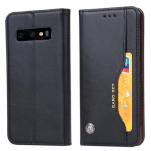 Knead Skin Texture Horizontal Flip Leather Case for Galaxy S10e, with Photo Frame & Holder & Card Slots & Wallet (Black) (OEM)