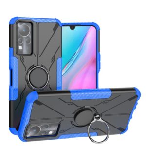 For Infinix Note 11 Armor Bear Shockproof PC + TPU Phone Case(Blue) (OEM)