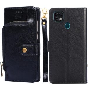 For ZTE Blade V2020 5G Zipper Bag PU + TPU Horizontal Flip Leather Case with Holder & Card Slot & Wallet & Lanyard(Black) (OEM)