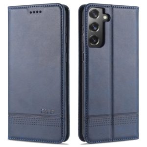 For Samsung Galaxy S21 5G AZNS Magnetic Calf Texture Horizontal Flip Leather Case with Card Slots & Holder & Wallet(Dark Blue) (AZNS) (OEM)