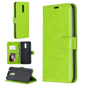 For Nokia 3.2 Crazy Horse Texture Horizontal Flip Leather Case with Holder & Card Slots & Wallet & Photo Frame(Green) (OEM)