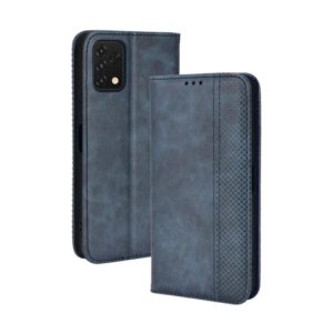 For Umidigi A11s Magnetic Buckle Retro Texture Leather Phone Case(Blue) (OEM)