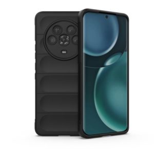 For Honor Magic4 Magic Shield TPU + Flannel Phone Case(Black) (OEM)