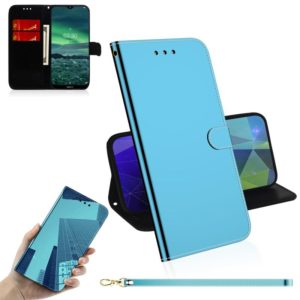For Nokia 2.3 Lmitated Mirror Surface Horizontal Flip Leather Case with Holder & Card Slots & Wallet & Lanyard(Blue) (OEM)